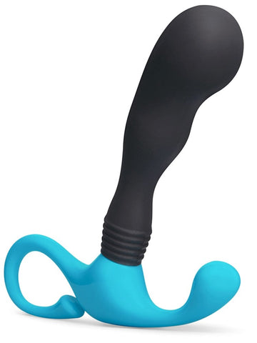 B Vibe Curl Hands Free Curved Silicone Prostate Massager Ribbed Base - Prostate Toys