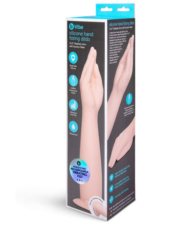 B Vibe Silicone Hand Fisting Dildo With Suction Base 16.5 Inch - Realistic Dildos