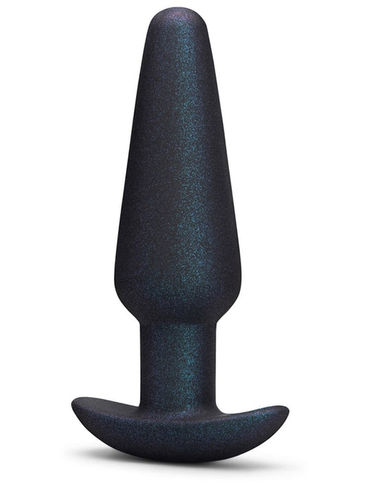 B Vibe Hefty Weighted Silicone Anal Plug 185g Weighted Balls - Black - Butt Plugs