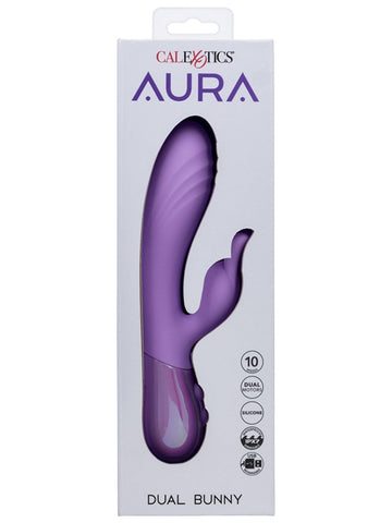 California Exotics Aura Dual Bunny Ears Rabbit Vibrator with Dual Motors - Rabbit Vibrators