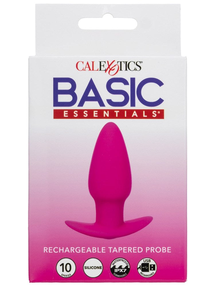 California Exotics Basic Essentials Rechargeable Tapered Anal Probe - - Butt Plugs