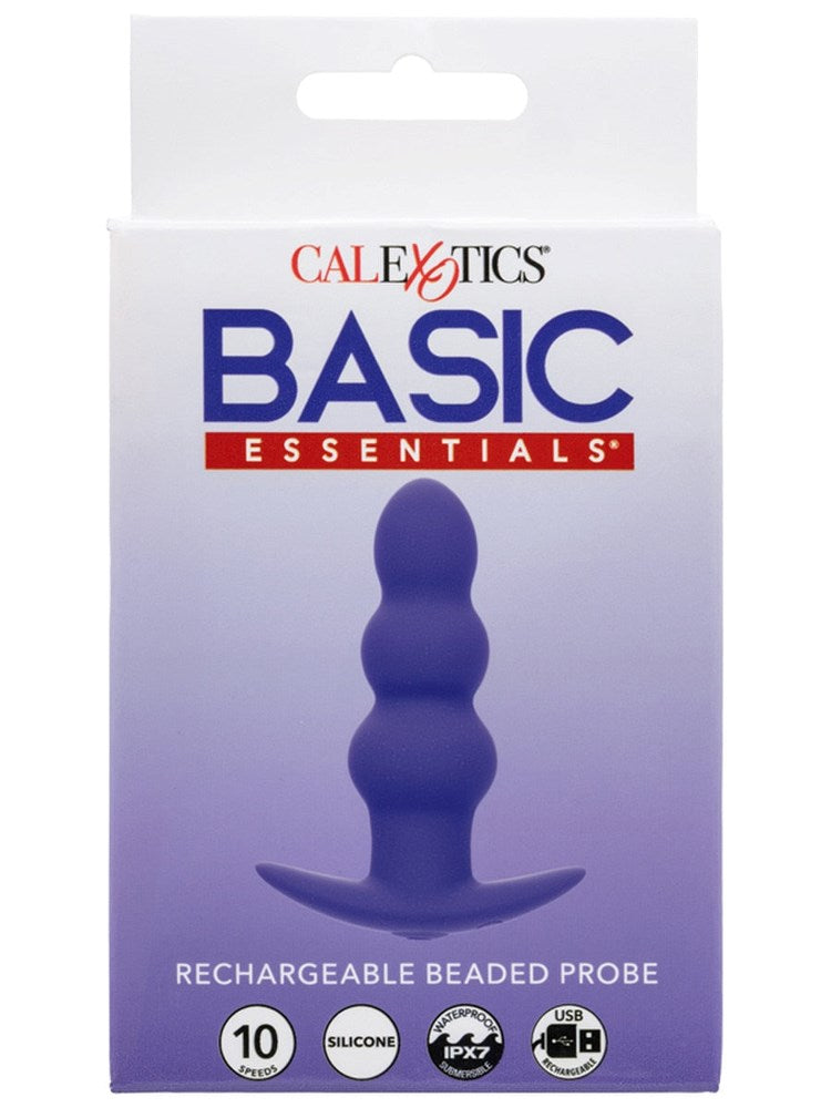 California Exotics Basic Essentials Rechargeable Beaded Anal Probe - - Butt Plugs
