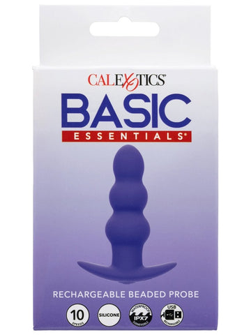 California Exotics Basic Essentials Rechargeable Beaded Anal Probe - Butt Plugs