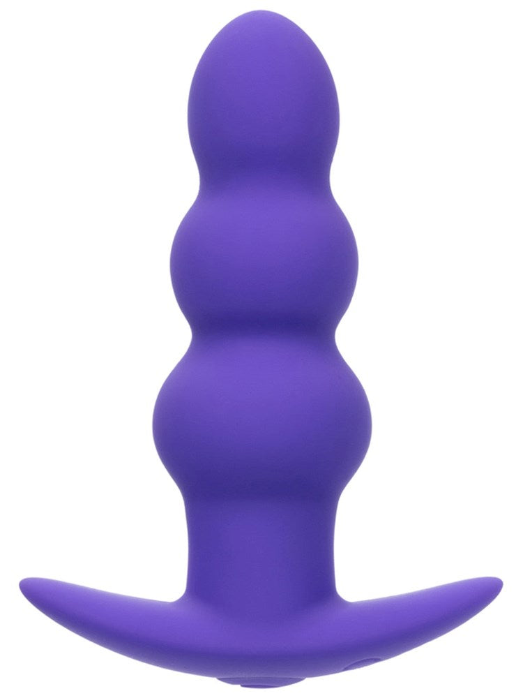 California Exotics Basic Essentials Rechargeable Beaded Anal Probe - Purple - Butt Plugs