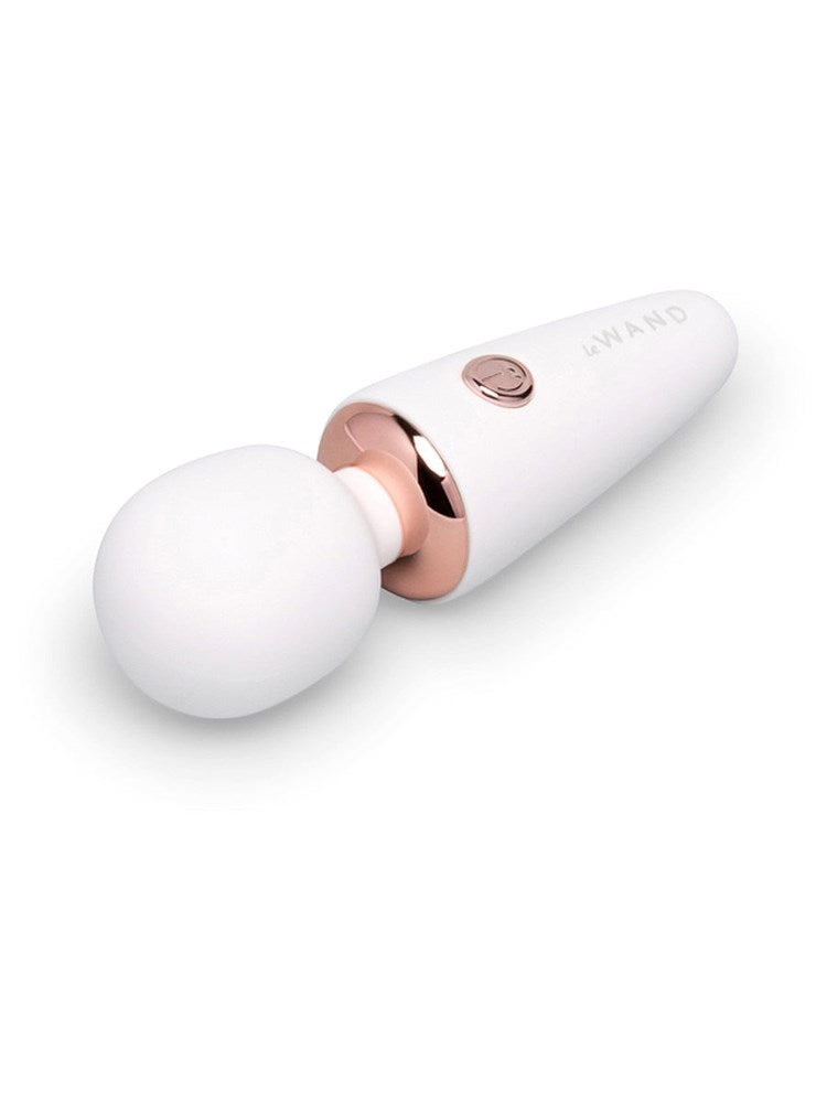 Le Wand Mini Micro Multi Functions Wand Massager Compact Travel Vibrator - White - Body Wands