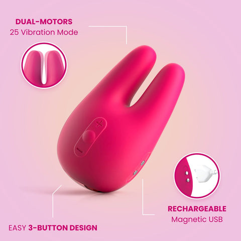 Pipedream Jimmyjane Form 2 PRO Clitoral Vibrator Dual Motor Design - Clit Ticklers and Pulsators
