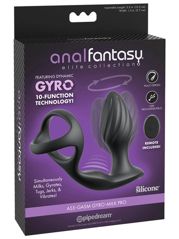 Pipedream Anal Fantasy Elite Ass Gasm Gyro Milk Pro Multi Motor Prostate Massager - Prostate Toys
