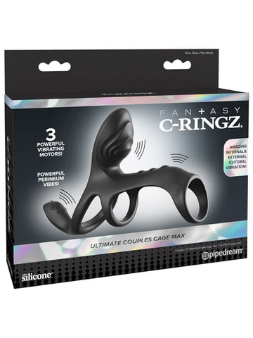 Pipedream Fantasy C Ringz Ultimate Couples Cage Max Triple Motor Cock Ring - Vibrating Cock Rings