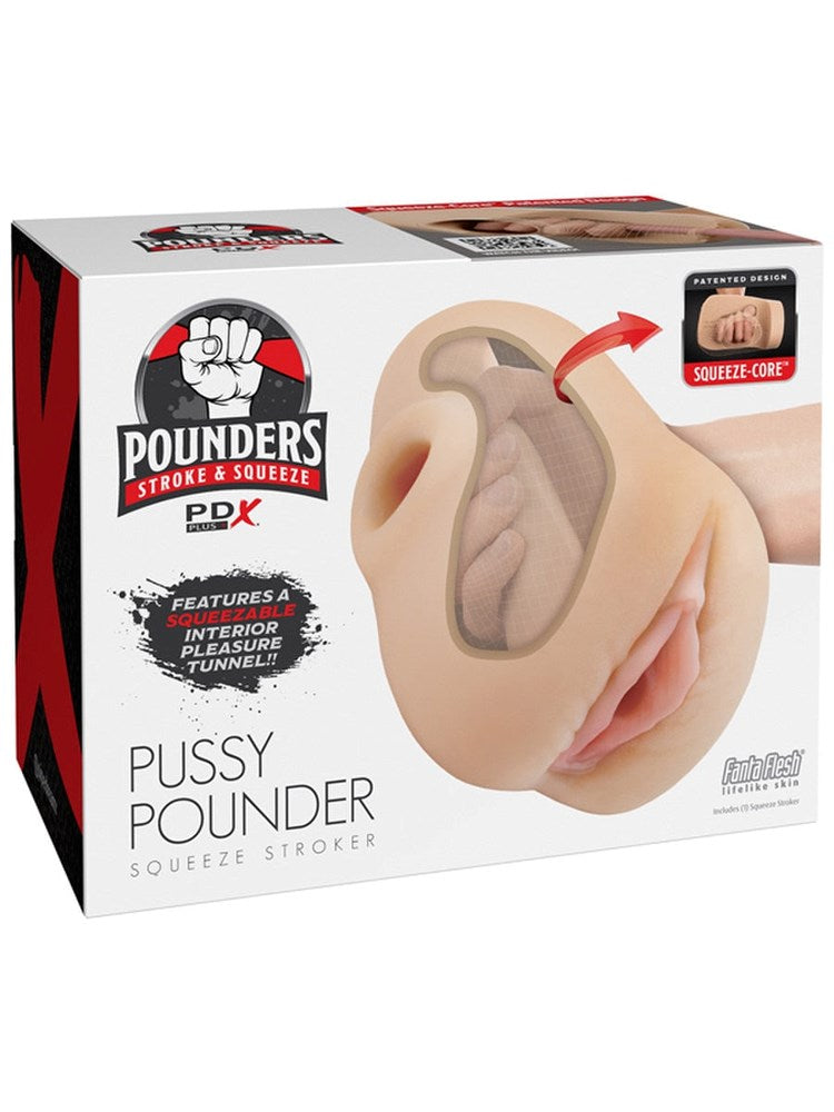 Pipedream Products Extreme Plus Pussy Pounder Squeeze Male Stroker with Core - Masturbators and Strokers