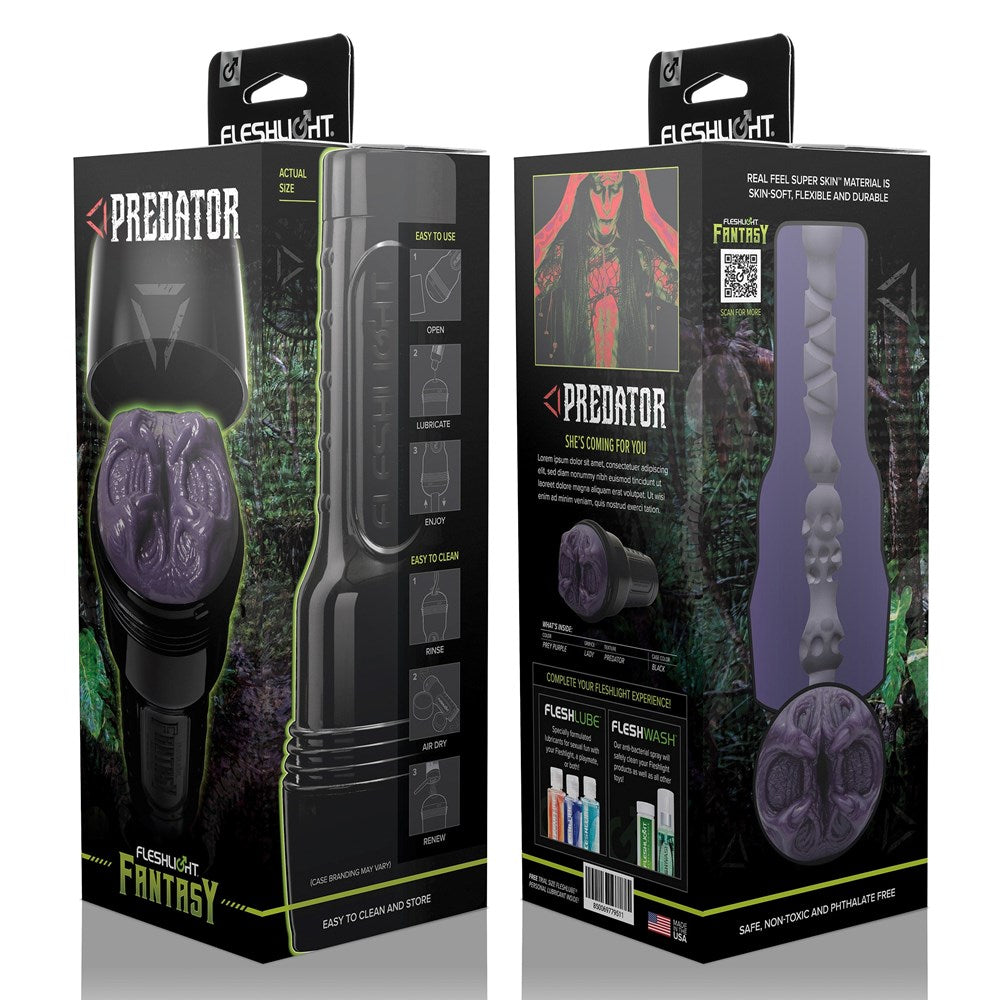 Fleshlight Fantasy Predator Male Masturbator with Alien Texture Design - - Masturbators and Strokers