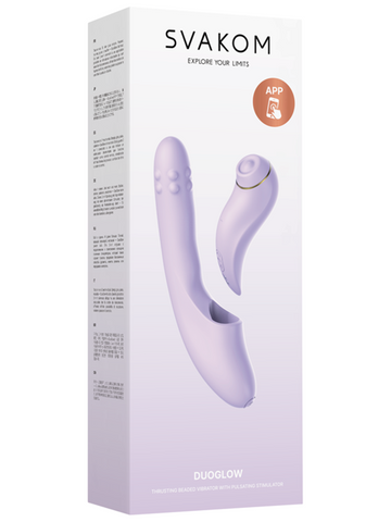 Svakom DuoGlow Multi Function Rotating Rabbit Vibrator with App Control - Rabbit Vibrators