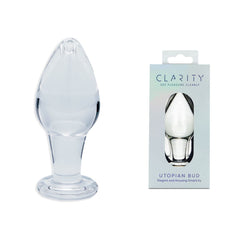 Creative Conceptions Clarity Utopian Bud Glass Butt Plug