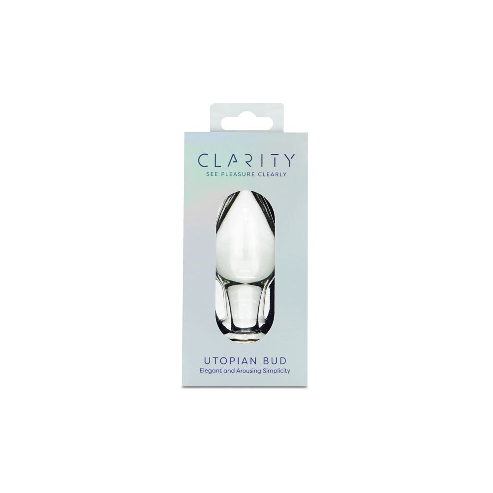 Creative Conceptions Clarity Utopian Bud Glass Butt Plug