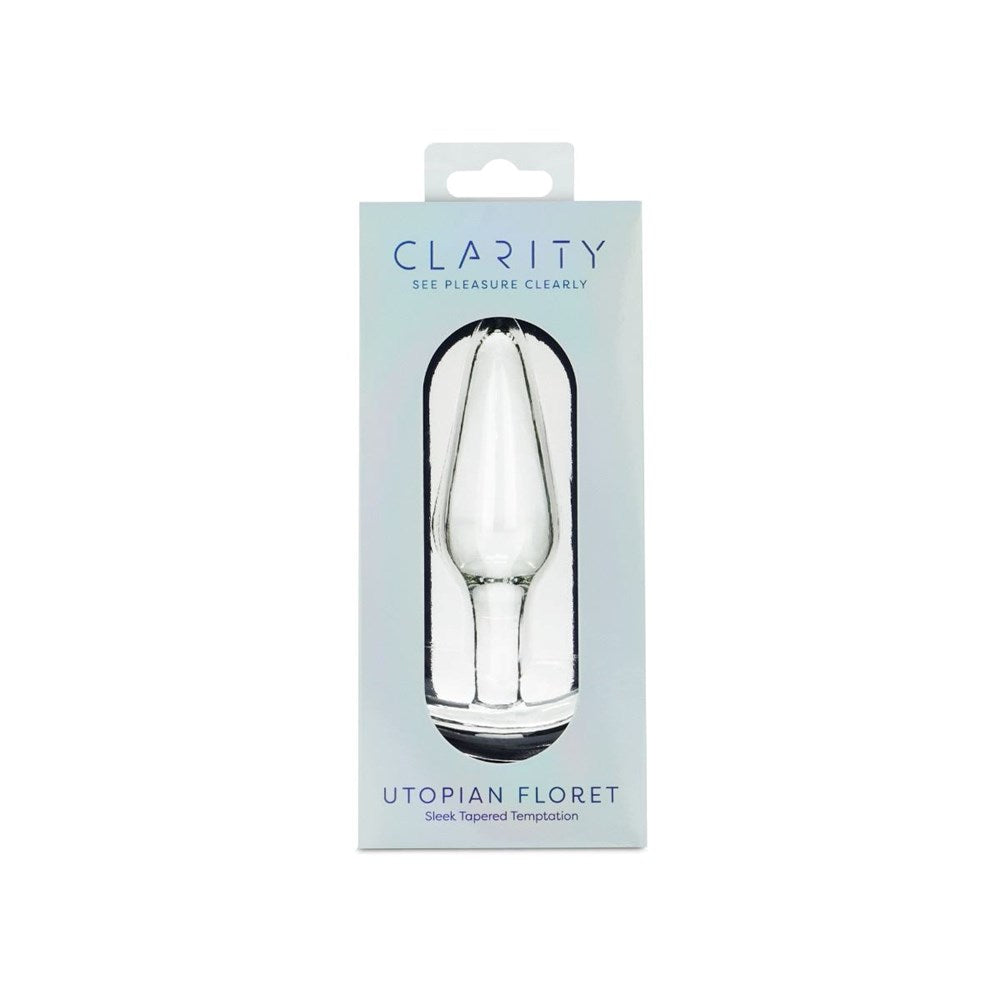 Creative Conceptions Clarity Utopian Floret Glass Butt Plug