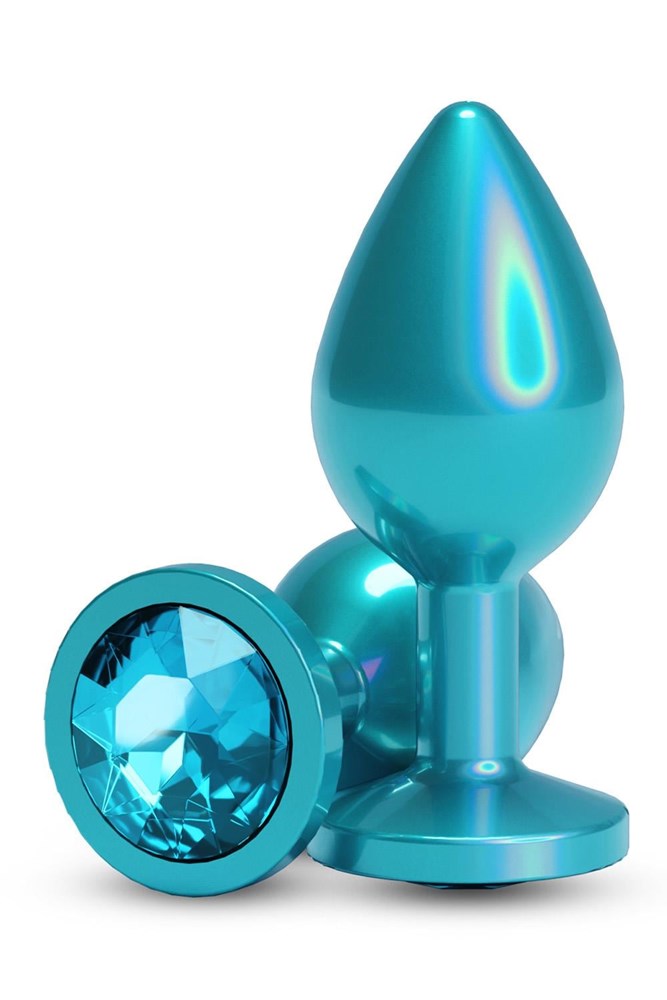 NS Novelties Rear Assets Iridescent Medium Butt Plug