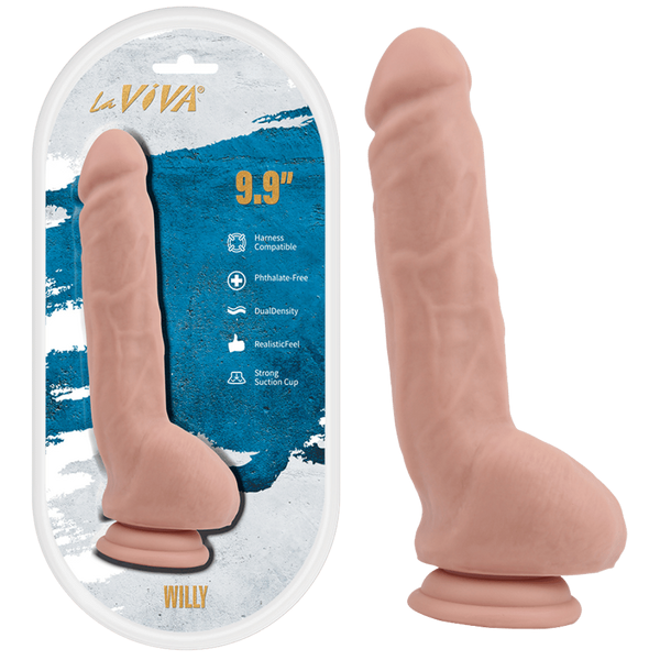 La Viva Willy 9.9 Inch Harness Compatible Realsitic Dildo