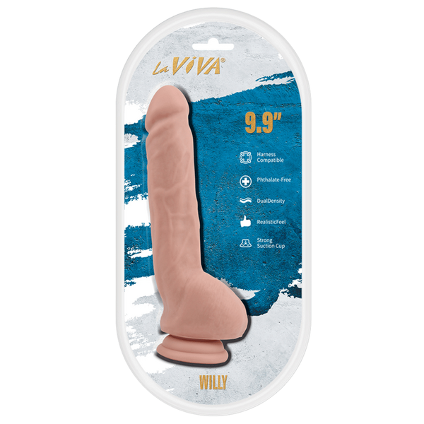 La Viva Willy 9.9 Inch Harness Compatible Realsitic Dildo