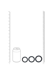 Shots LEVELZ Classic Silicone Cock Ring Set L/XL/XXL - Cock Ring Sets