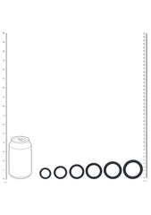 Shots LEVELZ Classic Silicone Cock Ring Set of 6 Sizes - Cock Ring Sets