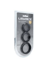 Shots LEVELZ Wide O Silicone Cock Ring Set of 3 Sizes S/M/L - Cock Ring Sets