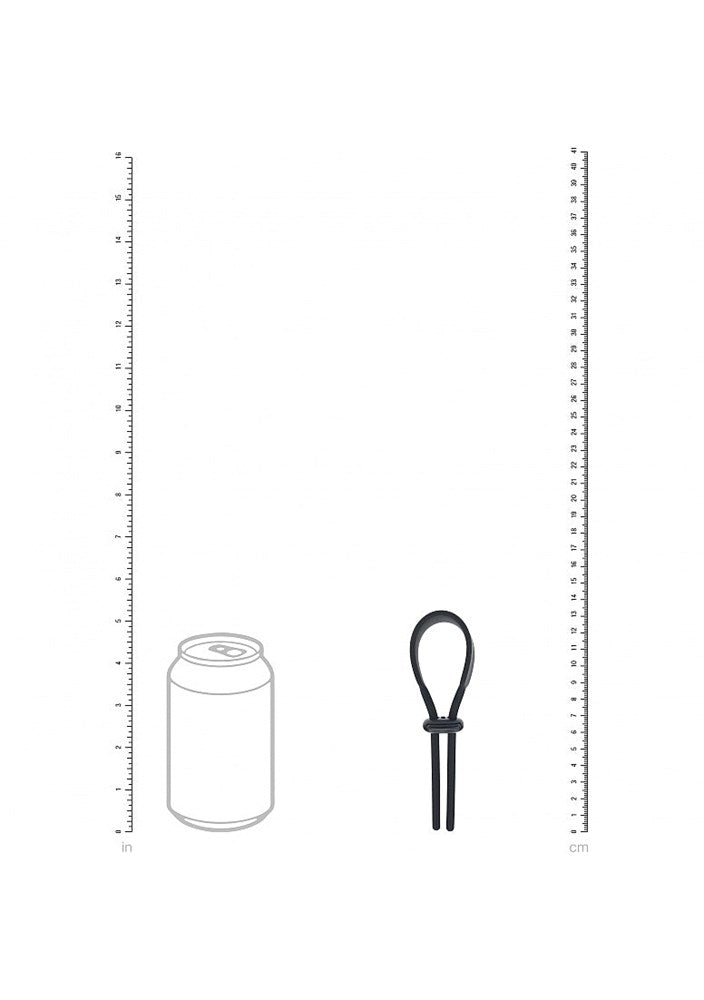 Shots LEVELZ Wide Adjustable Silicone Lasso Cock Ring - Stretchy Cock Rings