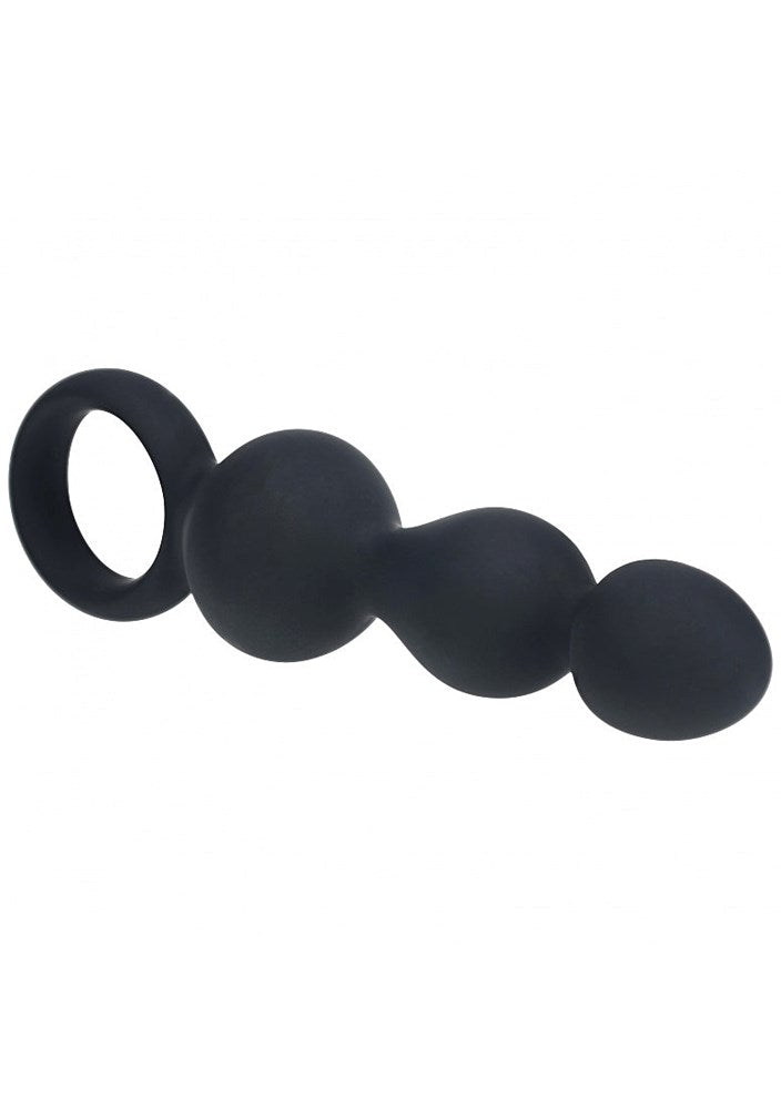 Shots LEVELZ Beaded Silicone Anal Probe with Loop - Anal Beads and Balls