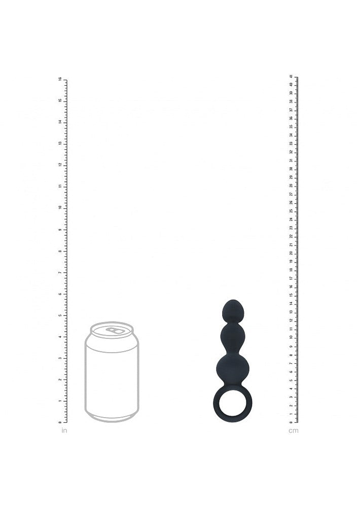 Shots LEVELZ Beaded Silicone Anal Probe with Loop - Anal Beads and Balls