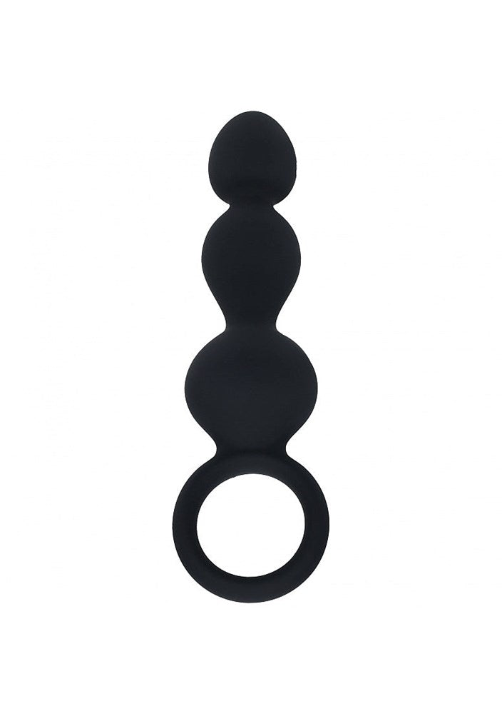 Shots LEVELZ Beaded Silicone Anal Probe with Loop - Anal Beads and Balls