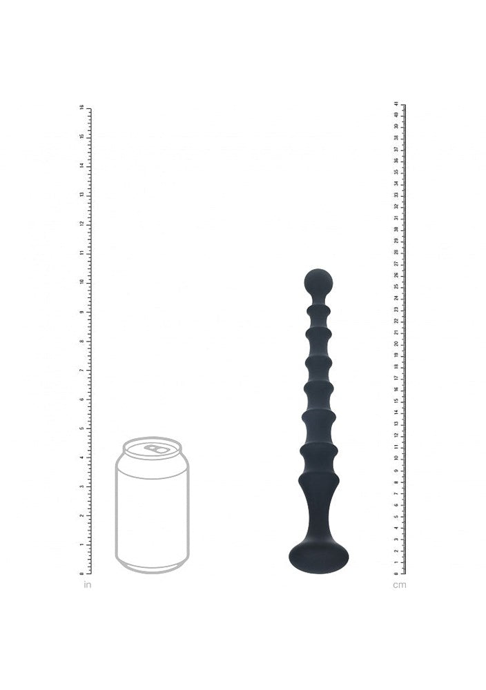 Shots LEVELZ Ribbed Silicone Flared Anal Probe Beads - Anal Beads and Balls
