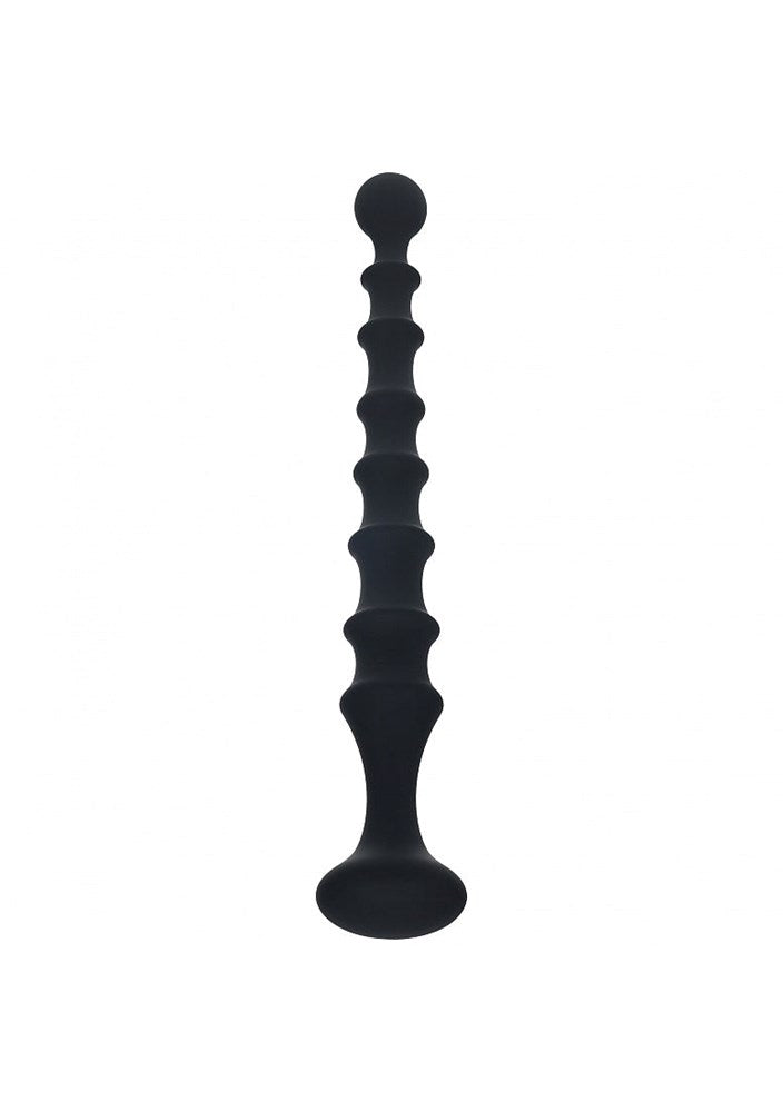 Shots LEVELZ Ribbed Silicone Flared Anal Probe Beads - Anal Beads and Balls