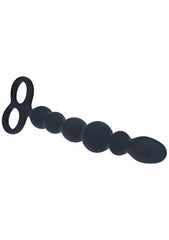Shots LEVELZ Beaded Silicone Anal Probe with Double Loop - Anal Beads and Balls