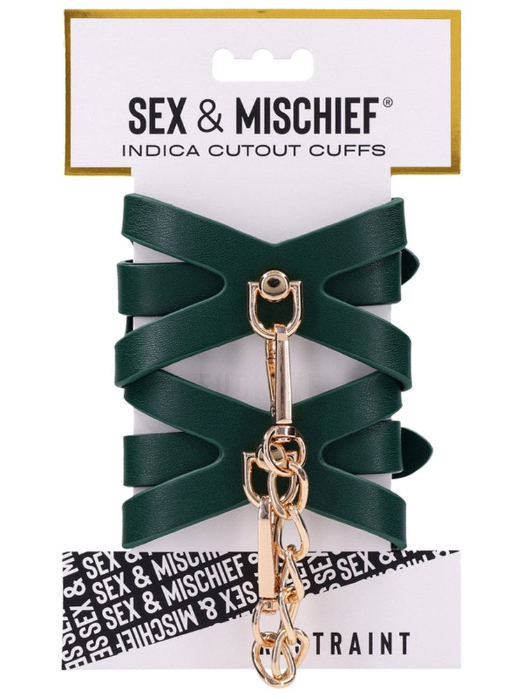 Sportsheets Indica Cutout Bondage Hand Cuffs - Cuffs And Restraints