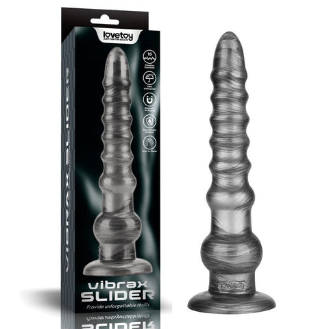 Lovetoy King Sized Vibrax Slider Vibrating Dildo Grey with 10 Functions - Vibrating Dildos