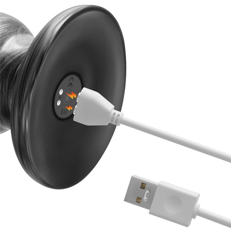 Lovetoy King Sized Vibrax Slider Vibrating Dildo Grey with 10 Functions - - Vibrating Dildos