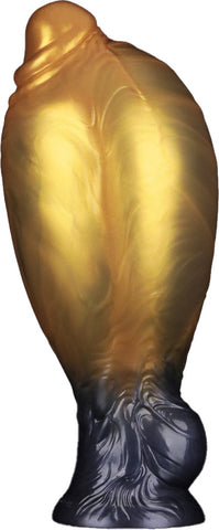 Lovetoy Aerosx Dual Density Fantasy Dildo Gold/Blue Inflatable Design - Realistic Dildos