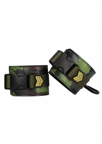 Shots Toys Army Theme BDSM Play Wrist Cuffs - Cuffs And Restraints