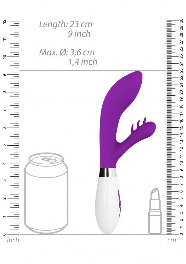 Shots Luna Agave USB Rechargeable Flexible Rabbit Massager - Rabbit Vibrators