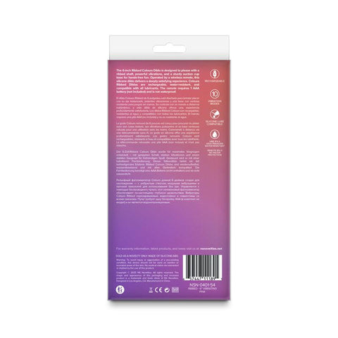 NS Novelties Colours Ribbed 6 Inch Vibrating Silicone Dildo