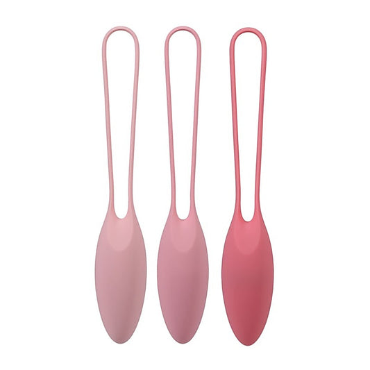 3 Weighted Silicone Kegel Balls Set by Doc Johnson - Love Eggs and Kegel Exercisers