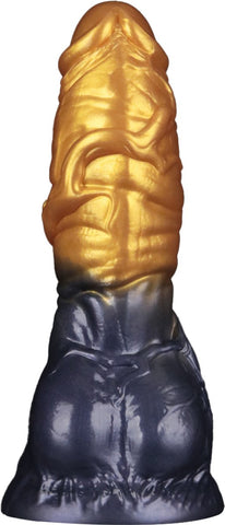 Lovetoy Aerosx Dual Density Fantasy Dildo Gold/Blue Inflatable Design - Realistic Dildos