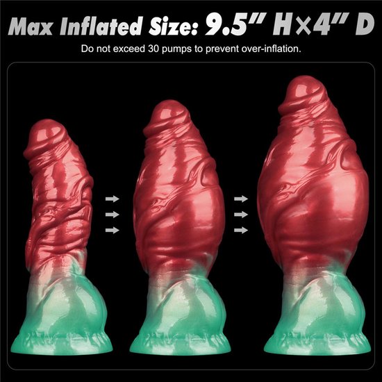 Lovetoy Aerosx 8 Inch Dual Density Inflatable Fantasy Dildo - - Realistic Dildos