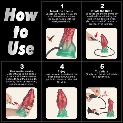 Lovetoy Aerosx 8 Inch Dual Density Inflatable Fantasy Dildo - Realistic Dildos