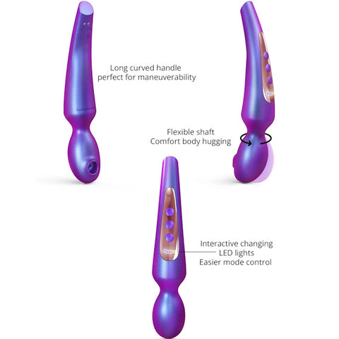 LOVE TO LOVE Pleaser Flapping Design Body Wand Purple - Body Wands