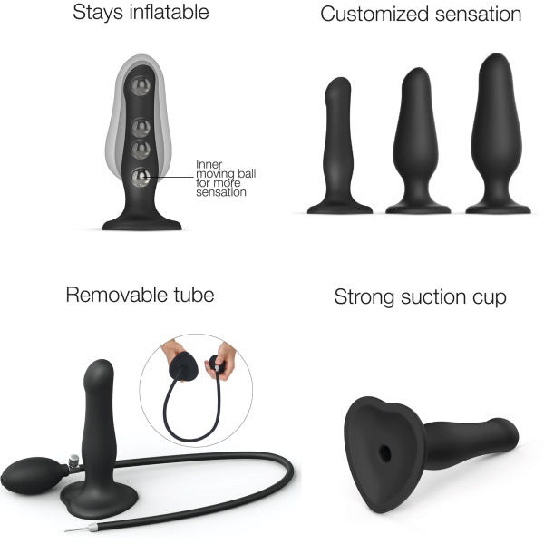 STRAP-ON-ME HYBRID Inflatable Dildo Plug - - Anal Dildos