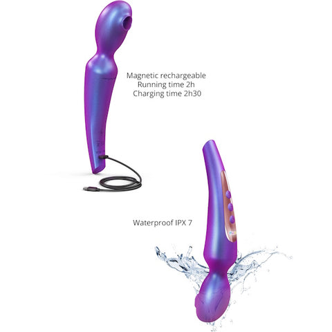 LOVE TO LOVE Pleaser Flapping Design Body Wand Purple - Body Wands