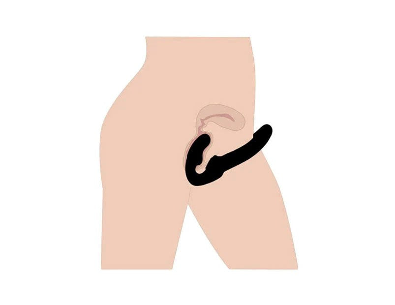 XR Brands Strap U Revolver II Strapless Strap On Dildo with Dual Stimulation - - Strap On Sextoys