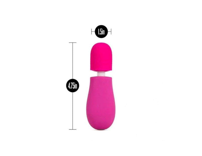 Rose Petite Massage Body Wand Vibrator Pink 10 Vibration Patterns - - Body Wands