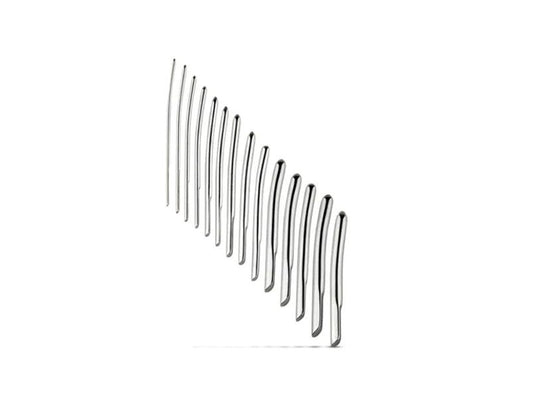 Sinner Gear Single Ended Dilator Set 14 Piece Medical Grade Steel Collection - - Urethral Sounds