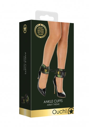 Shots Toys Army Theme Fetish Play Ankle Cuffs - Cuffs And Restraints