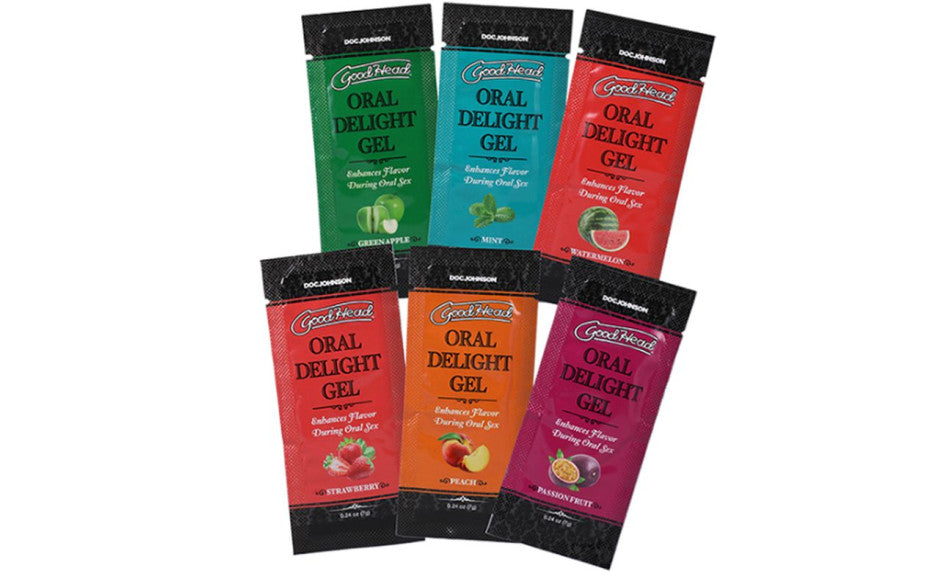 Doc Johnson GoodHead Oral Delight Gel 6 Piece Fruity - Default Title - Massage Oils and Lubricants